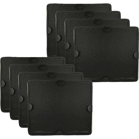 vhbw 8x Filtres à charbon actif compatible avec Miele DA 429-4, DA 429-4 / TITAN, DA 428-6, DA 428-8 W, DA 428-4 hotte aspirante - 29 x 24,5 x 2 cm