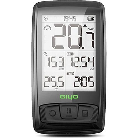 Compatible avec les compteurs de vélo Giyo, écran LCD rétroéclairé, affichage automatique, étanche, Bluetooth sans fil, compteur de vitesse et odomètre. (1/4)