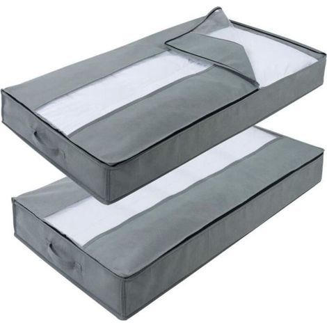 Sac de Rangement sous Lit - FREOSEN - 2pcs - 90L - Tissu Non Tissé - Pliable (1/4)