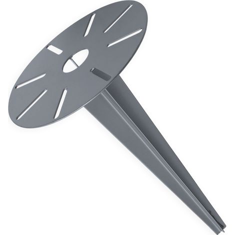 Einschlag Erdspieß rund für kabelgebundene Gartenlampen - 30 x 18 cm - Bodenanker für Gartenleuchten und Steckdosensäulen