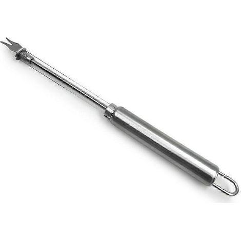 Handlicher Käsebrettschneider mit Doppeldraht, Edelstahl, mit Gabelpicker (1/5)
