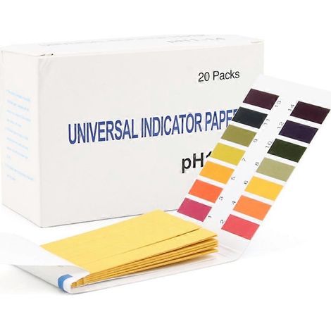 20er-Packung mit 1600 Teststreifen pH 1-14 Testpapier Umfangreiches Testpapier für Wasser-, Boden-, Tierfutter- und Ernährungsanalysen