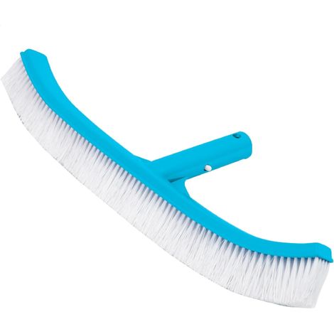 1 - Brosse De Paroi - Accessoire Piscine - Nettoyage Murs Courbes - Compatible Manche 29055 - Pour Piscine Hors Sol - Bleu - 41x15cm (1/3)
