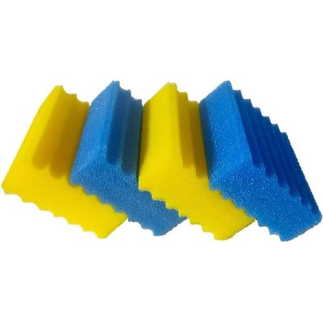 Générique Éponges Filtrantes de Rechange pour Filtre Bassin Sunsun CBF-200T/350/350B/350C/550 - Lot d'Éponges Compatibles Filtre CBF (6jaune+6bleu) (1/5)