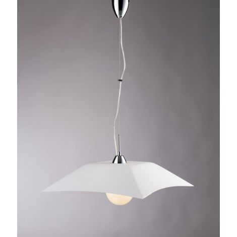 LAMPADARIO OSIRIDE E27 D.50XH120CM BIANCO QUADRO. (1/3)