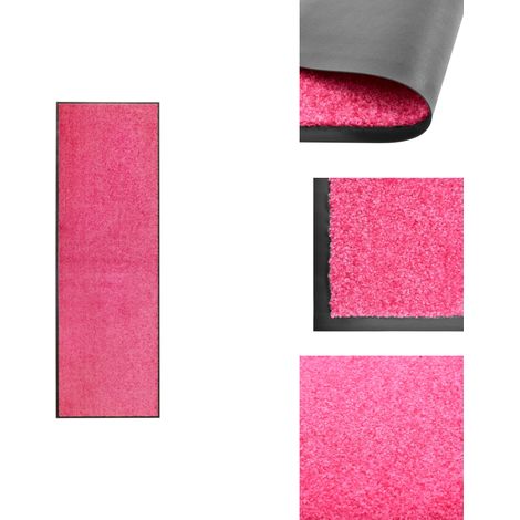 Paillasson lavable Rose 60x180 cm - Tapis D'entrée - Paillasson Extérieur - Paillasson Intérieur - Tapis Absorbant - Tapis Lavable - Paillasson - Paillassons - Tapis Lavable Et Nettoyant - Paillasson (1/5)
