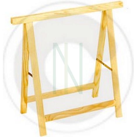 Chevalet en pin maritime 73,5x75 cm – Capacité de charge 400 kg – Charnières et tiges articulées incluses – Pour chantiers et bricolage professionnel – Astigarraga - 5x75h (1/2)
