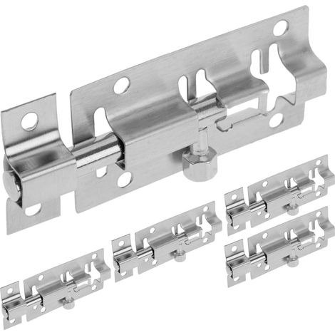 PrimeMatik - Lot de 5 unités de boulons pour portes couleur chrome 45 mm (1/5)