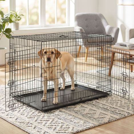 belviona Transportkäfig klappbar mit Bodenwanne, sicherer Hunde- und Katzenkäfig 106x71x77 cm (1/5)