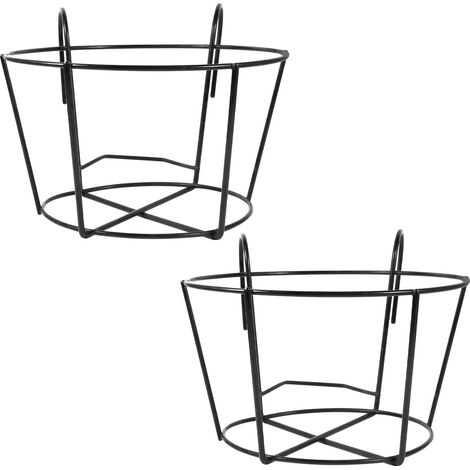 Support pour pot de fleurs XL 30 cm À suspendre En fer Pour balcon jardin décoration murale Avec design creux créatif (1/4)
