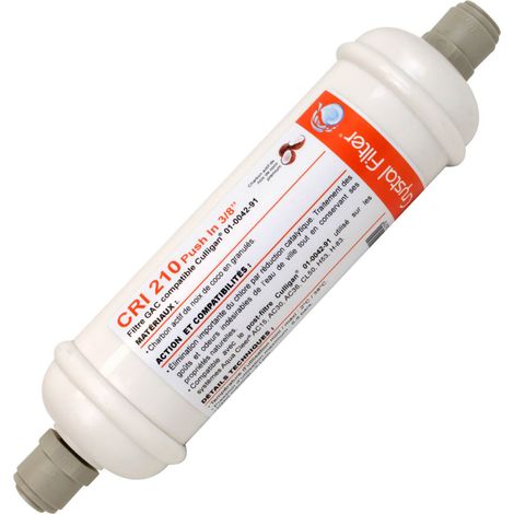 Filtre en ligne GAC Crystal Filter® CRI 210 Push In 3/8'' compatible Culligan® 01-0042-91 (1/2)