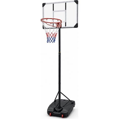 Canestro da basket regolabile in altezza con tabellone resistente, cerchio rinforzato e base con ruote per esterni e giardino Default Title (1/5)