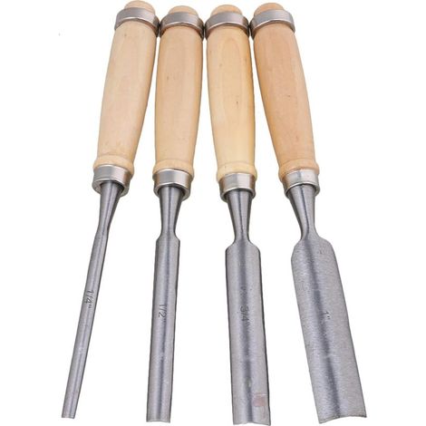 4pcs x charpentier sculpture plus ferme gouge bois de travail Chisel Set outil à main