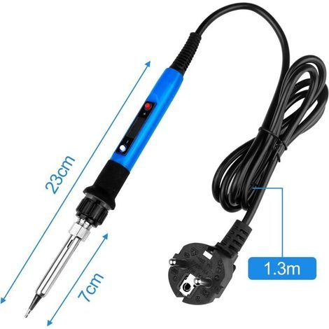 Fer à Souder Etain de Précision, Kit de Soudure 80W Temperature Réglable 180-480°C Visible, 5 Pointes de Rechange et Support (1/5)