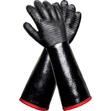 Gants De Cuisson Résistants À La Chaleur - 14 Pouces - Jusqu'à 500 °C - Pour Grill Barbecue Four Friteuse - 2 Pièces (1/5)