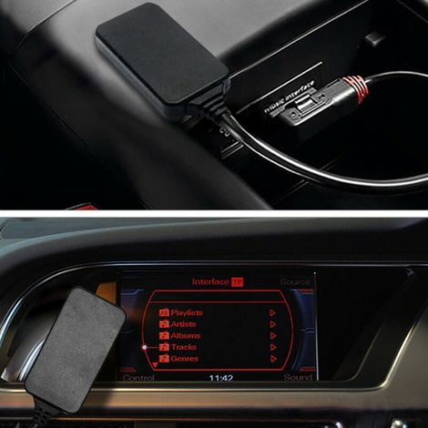 AMXCNOY Bluetooth 5.0 Aux-Adapter Musik-Interface-Adapterkabel o Bluetooth für AMI MMI MDI A1/A3/A4/A5/A6/A7/A8/Q3/Q5/Q7/RS4/RS5/RS6/RS7/RS7 (1/4)