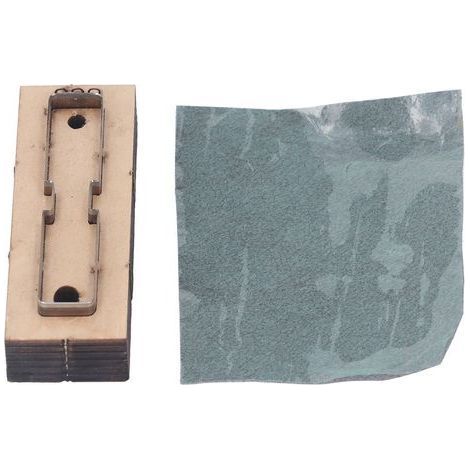 Lederstanzform mit Holzsockel – DIY-Handarbeit für Scrapbooking, Schmuckherstellung, Anhänger für Zugangskontrollkarten (1/5)