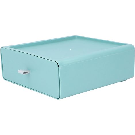 Desktop Storage Box Tetragonum Dust Prevention Free Superposition Combination Tabletop Stationery Cosmetics Storage BoxGreen (1/5)