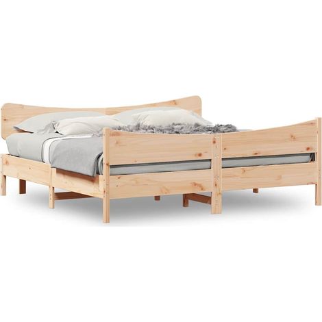 Maison Exclusive - Massivholzbett ohne Matratze 200x200 cm Kiefer