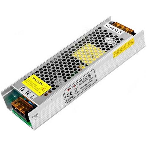 V-TAC VT-20153 Alimentation LED SLIM 150W 24V 6.5A acier inoxydable IP20 - SKU 3253 (1/5)