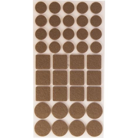 TrendLine Filzgleiter-Set 40teilig Möbelgleiter Stuhlgleiter Braun Selbstklebend