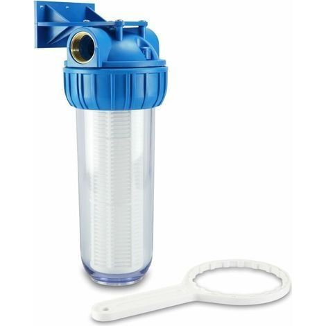 Prefiltre pour pompe 5000 l/h – Filtration fine pour eau potable et usée – Construction compacte avec support mural et clé filtre (1/5)