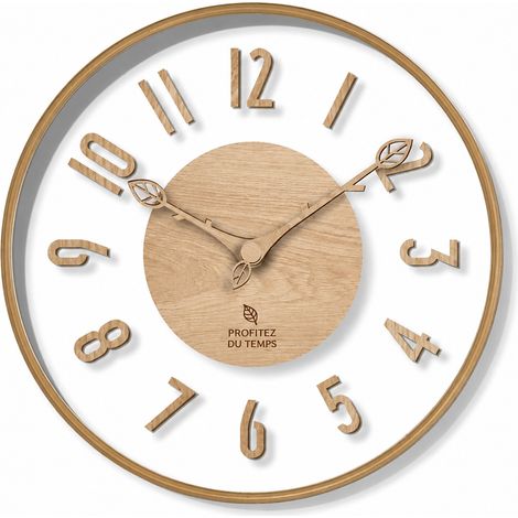 Horloge murale ronde silencieuse modèle 2265.005L veilleuse capteur radar 2265.005 830 g – Livraison gratuite
