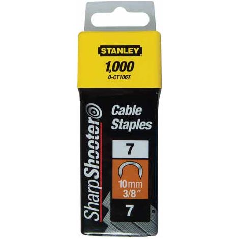 Stanley 1-CT106T Graffette Tipo 7 Set di 1000 pz 10 mm