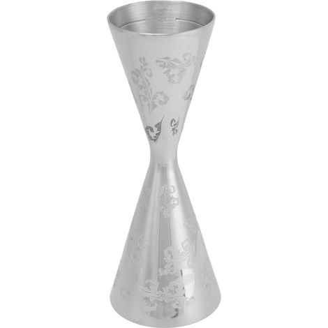 Lot en acier inoxydable style japonais, verre doseur à alcool 60/90ml, motif feuille, tasses à mesurer pour bar. (1/5)