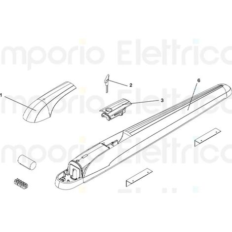 beninca pièce détachée clé de déverrouillage pour bob5 pour bob5024 9686631 (1/3)