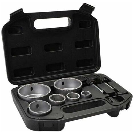 Diamantbeschichtetes Fliesen-Lochsägen-Set mit Legierungs-Aufbewahrungsbox, 6 Löcher, 22–73 mm, tragbar, langlebig, Betonschneiden (1/5)