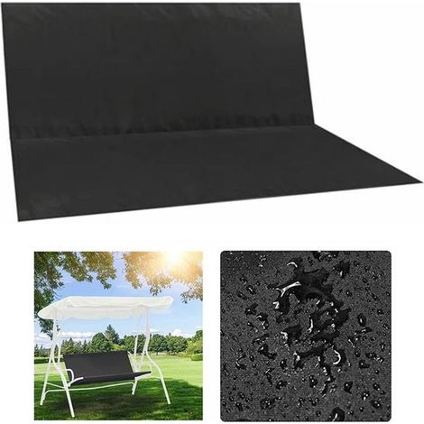 Siège rechange pour balancelle,138cm x 50cm x 50 cm,siège pour balançoire,Tissu Oxford 600D - protection pour banc à bascule,Noir (1/5)