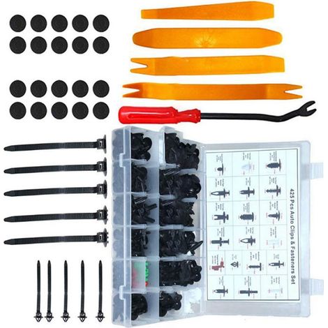 460 clips de fixation pour pare-chocs de voiture, résistants aux vibrations, à boucle rivetée portable et universels pour véhicules (1/5)