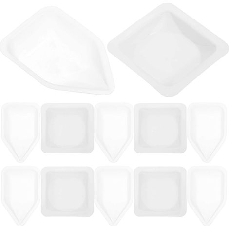 100 Stück Wägeplatten aus Kunststoff, Wägeschalen für Labore mit abgeschrägten Kanten-7.50X7.50X3.00CM (1/4)