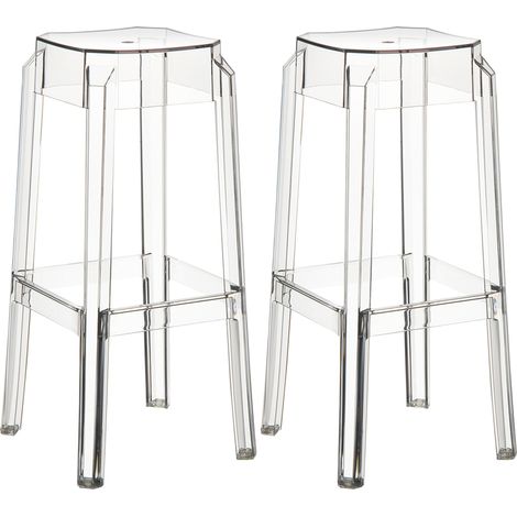 Set 2 sgabelli Outdoor FOX in Polipropilene transparente (1/5)