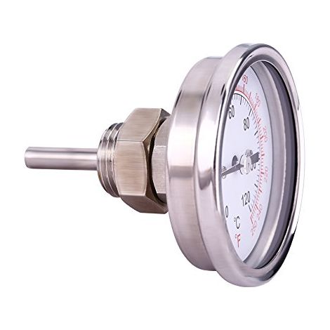 Thermomètre de barbecue,0-120 Thermomètre De Fumoir En Acier Inoxydable Pour Barbecue, Moniteur De Testeur De Température Avec Filetage Et écrou à Oreilles (1/5)