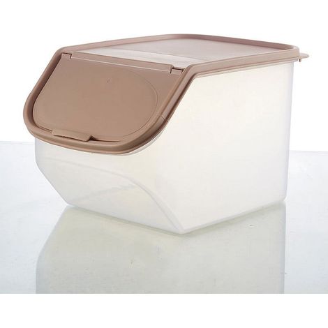 Boîte De Rangement Pour Aliments - Boîte À Riz Et Céréales En PP Alimentaire - Étanche Et Anti-Insectes - Capacité Grande - 25 x 18,8 x 17 cm - 1 Pièce (1/2)