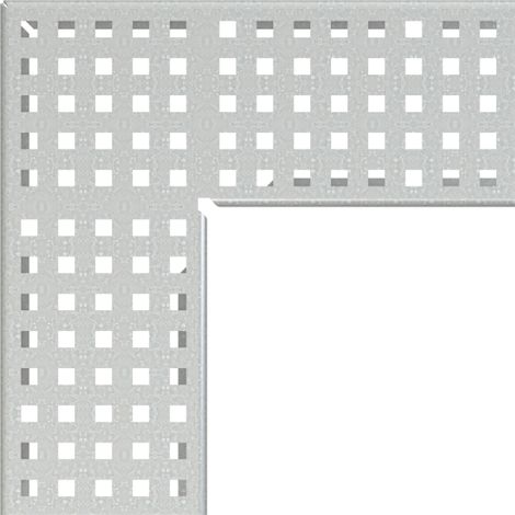 Grille d'angle de drainage 100 mm, acier galvanisé (1/2)