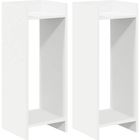 Maison Exclusive - Supporto per piante 2 pz Bianco 30 x 30 x 80 cm (1/5)