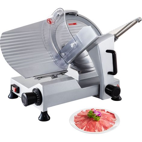 Trancheuse à viande commerciale Mophorn, trancheuse électrique pour aliments de charcuterie de 320 W avec lame en acier au carbone de 12 pouces, 350-400 tr/min, épaisseur réglable de 0 à 0,6 pouce