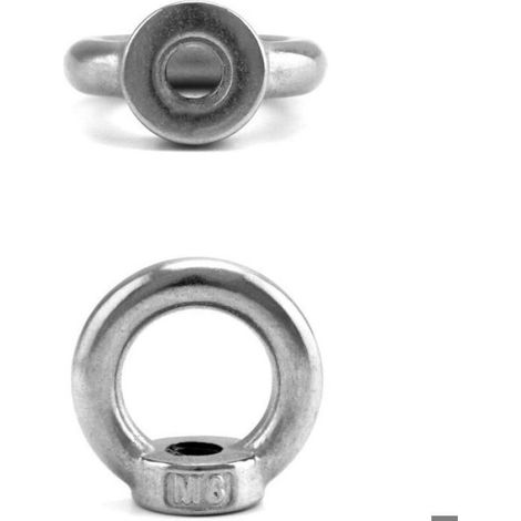 Écrou À Anneau - M8 - Acier Inoxydable 304 - Pour Fixation Industrielle Et Domestique - 10 Pièces (1/4)