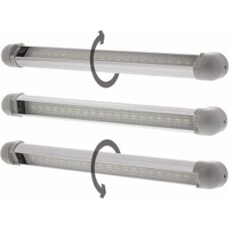 Plafoniera a LED 12-24V per cabina trattore 343x33mm direzionabile (1/3)