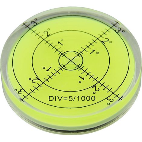 Niveau À Bulle Ronde - Diamètre 6,6 Cm Hauteur 1 Cm - En Acrylique - Pour Mesure Horizontale Précise - Usage Intérieur Extérieur Atelier - 1 Pièce (1/5)