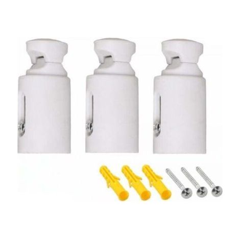 White Wall Brackets For Towel Dryer Radiator Adjustable Fixing Straight Or Curved (1/4)