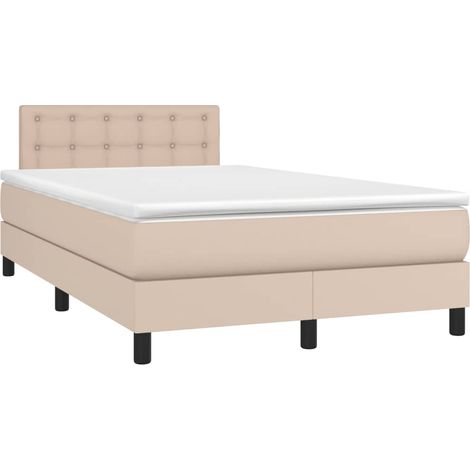 Maison Exclusive - Sommier à lattes de lit matelas cappuccino 120x190cm similicuir