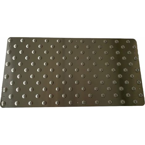 Dalles podotactiles intérieures et extérieures Wacces - à visser ou coller - inox 304 brossé - 420 x 825 mm - WATTELEZ (1/2)