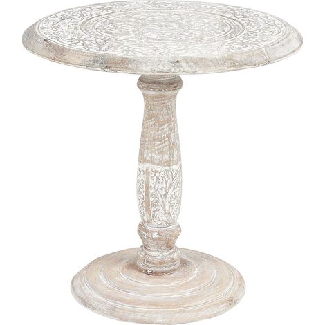 Side Table JAMBIA Mango Wood Off-White