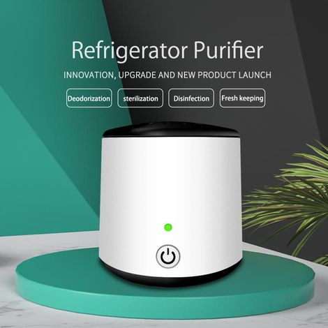 Désodorisant pour réfrigérateur à ozone, stérilisateur USB, élimine les odeurs et prolonge la fraîcheur des aliments，Blanc (1/5)