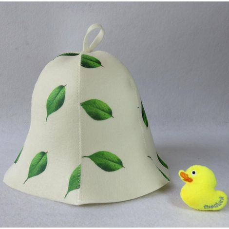 (A, feuilles) Bonnets de Sauna Résistance aux Hautes Températures, Bonnet de Sauna Absorbant Absorbant l'Eau et Isolation Thermique, Accessoires Sauna Ensemble Solide et Durable.