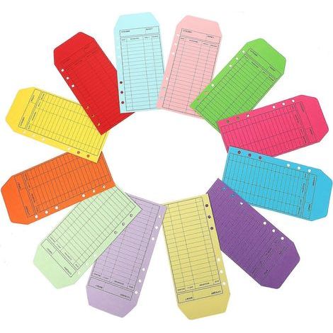 Lot de 12 enveloppes budgétaires, feuilles de papier, enveloppes pour espèces, accessoires de gestion des dépenses-Colorful (1/4)